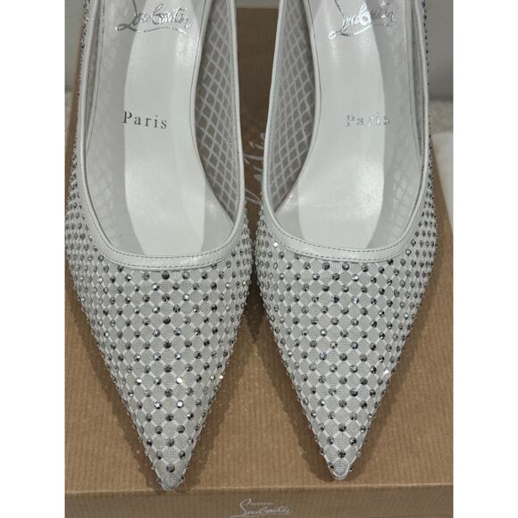 Christian Louboutin Apostropha Mesh Strass Pumps 80mm Black Crystal | New in Box - Picture 14 of 14